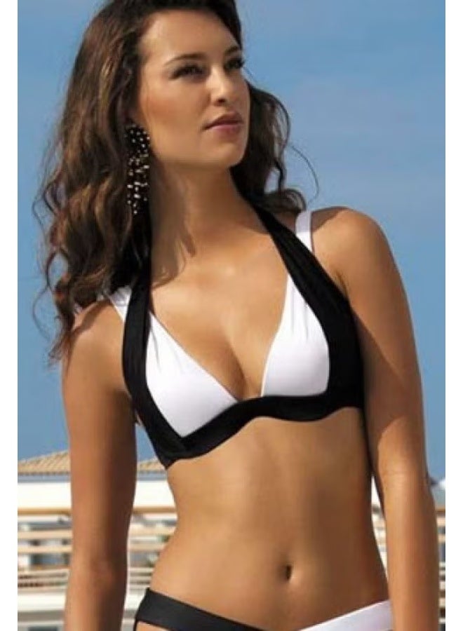 Angelsin Black and White Bikini Top - Image 2